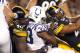 PITTSBURGH, PA - AUGUST 19: Steve McLendon #90 and Ryan Clark #25 of the Pittsburgh Steelers tackle Vick Ballard #33 of the Indianapolis Colts during the game on August 19, 2012 at Heinz Field in Pittsburgh, Pennsylvania. (Photo by Justin K. Aller/Getty Images)