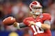 NEW ORLEANS, LA - JANUARY 09: AJ McCarron #10 of the Alabama Crimson Tide warms up before playing against the Louisiana State University Tigers in the 2012 Allstate BCS National Championship Game at Mercedes-Benz Superdome on January 9, 2012 in New Orleans, Louisiana. (Photo by Andy Lyons/Getty Images)