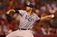 ANAHEIM, CA - AUGUST 16: David Price #14 of the Tampa Bay Rays throws a pitch against the Los Angeles Angels of Anaheim at Angel Stadium of Anaheim on August 16, 2012 in Anaheim, California. (Photo by Stephen Dunn/Getty Images)