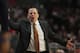 CHICAGO, IL - APRIL 21: Head coach Tom Thibodeau of the Chicago Bulls reacts to a referee's call during a game against the Dallas Mavericks at the United Center on April 21, 2012 in Chicago, Illinois. The Bulls defeated the Mavericks 93-83. NOTE TO USER: User expressly acknowledges and agress that, by downloading and/or using this photograph, User is consenting to the terms and conditions of the Getty Images License Agreement. (Photo by Jonathan Daniel/Getty Images)