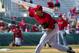 Mar 14, 2012; Jupiter, FL. USA; Houston Astros starting pitcher Paul Clemens (72) delivers a pitch against the St. Louis Cardinals at Roger Dean Stadium. The Astros defeated the Cardinals 4-3. Mandatory Credit: Scott Rovak-US PRESSWIRE