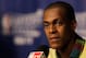 MIAMI, FL - JUNE 09: Rajon Rondo #9 of the Boston Celtics speaks with the media after losing to the Miami Heat in Game Seven of the Eastern Conference Finals in the 2012 NBA Playoffs at American Airlines Arena on June 9, 2012 in Miami, Florida. (Photo by Mike Ehrmann/Getty Images)