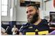 Fifth-year senior Elliot Mealer is now the favorite to win Michigan's battle at left guard. Photo courtesy of MGoTalk.com.