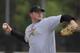 KISSIMMEE, FL - FEBRUARY 27: Roger Clemens throws during minor league batting practice at Houston Spring Training at Osceola County Stadium on February 27, 2008 in Kissimmee, Florida. The U.S. House Oversight and Government Reform Committee has asked the Justice Department to investigate whether Clemens committed perjury while testifying in front of the committee. (Photo by Scott A. Miller/Getty Images)