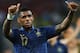 DONETSK, UKRAINE - JUNE 15: Yann M'Vila of France acknowledges the fans after the UEFA EURO 2012 group D match between Ukraine and France at Donbass Arena on June 15, 2012 in Donetsk, Ukraine. (Photo by Ian Walton/Getty Images)