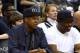 NEWARK, NJ - APRIL 23: Hip-hop artist and part owner of the New Jersey Nets Jay-Z sits courtside as the Nets host the Philadelphia 76ers at Prudential Center on April 23, 2012 in Newark, New Jersey. Tonight's game is the last home game the Nets will play in New Jersey since the franchise will being moving and will play it's home games at the Barclays Center in the New York City Borough of Brooklyn starting with the 2012-13 NBA season. NOTE TO USER: User expressly acknowledges and agrees that, by downloading and or using this photograph, User is consenting to the terms and conditions of the Getty Images License Agreement. (Photo by Chris Chambers/Getty Images)