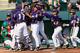 SOUTH WILLAMSPORT, PA - AUGUST 23: Teammates mob James Gonzalez #12 of team Panama after hitting a two RBI home run against team Mexico during the first inning of their Little League World Series game on August 23, 2012 in South Willamsport, Pennsylvania. (Photo by Rob Carr/Getty Images)