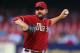 ST. LOUIS, MO - AUGUST 15: Starter Joe Saunders #34 of the Arizona Diamondbacks pitches against the St. Louis Cardinals at Busch Stadium on August 15, 2012 in St. Louis, Missouri. (Photo by Dilip Vishwanat/Getty Images)