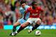 MANCHESTER, ENGLAND - OCTOBER 23: Anderson of Manchester United competes with Gareth Barry of Manchester City during the Barclays Premier League match between Manchester United and Manchester City at Old Trafford on October 23, 2011 in Manchester, England. (Photo by Laurence Griffiths/Getty Images)