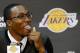 EL SEGUNDO, CA - AUGUST 10: Dwight Howard speaks after being introduced to the media as the newest member of the Los Angeles Lakers during a news conference at the Toyota Sports Center on August 10, 2012 in El Segundo, California. The Lakers aquired Howard from Orlando Magic in a four-team trade. In addition Lakers wil receive Chris Duhon and Earl Clark from the Magic. (Photo by Kevork Djansezian/Getty Images)