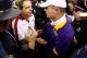 NEW ORLEANS, LA - JANUARY 09: Head coach Nick Saban of the Alabama Crimson Tide shakes hands with head coach Les Miles of the Louisiana State University Tigers afterthe 2012 Allstate BCS National Championship Game at Mercedes-Benz Superdome on January 9, 2012 in New Orleans, Louisiana. Alabama won the game by a score of 21-0. (Photo by Chris Graythen/Getty Images)