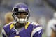 MINNEAPOLIS, MN - AUGUST 24: Adrian Peterson #28 of the Minnesota Vikings looks on before the game against the San Diego Chargers on August 24, 2012 at Mall of America Field at the Hubert H. Humphrey Metrodome in Minneapolis, Minnesota. (Photo by Hannah Foslien/Getty Images)