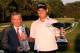 ATLANTA, GA - SEPTEMBER 25: Bill Haas (R) poses with PGA Tour commissioner Tim Finchem after Haas won both the TOUR Championship and the FedExCup after the final round of the TOUR Championship at East Lake Golf Club on September 25, 2011 in Atlanta, Georgia. (Photo by Sam Greenwood/Getty Images)