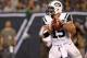 EAST RUTHERFORD, NJ - AUGUST 26: Tim Tebow #15 of the New York Jets plays against the Carolina Panthers during their preseason game at MetLife Stadium on August 26, 2012 in East Rutherford, New Jersey. (Photo by Jeff Zelevansky/Getty Images)