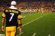 Aug 19, 2012; Pittsburgh , PA, USA; Pittsburgh Steelers quarterback Ben Roethlisberger (7) watches a play from the sidelines against the Indianapolis Colts during the second half of the game at Heinz Field. The Steelers won the game, 26-24. Mandatory Credit: Jason Bridge-US PRESSWIRE