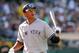 July 21, 2012; Oakland, CA, USA; New York Yankees infielder Alex Rodriguez (13) watches a video replay after lining out against the Oakland Athletics in the first inning at O.co Coliseum. Mandatory Credit: Cary Edmondson-US PRESSWIRE