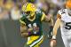 Aug 16, 2012; Green Bay, WI, USA; Green Bay Packers wide receiver Jarrett Boykin (11) carries the football during the game against the Cleveland Browns at Lambeau Field. The Browns defeated the Packers 35-10. Mandatory Credit: Jeff Hanisch-US PRESSWIRE