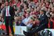 LIVERPOOL, ENGLAND - AUGUST 26: Manchester City Manager Roberto Mancini looks on during the Barclays Premier League match between Liverpool and Manchester City at Anfield on August 26, 2012 in Liverpool, England. (Photo by Michael Regan/Getty Images)