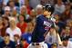 BOSTON, MA - AUGUST 04: Joe Mauer #7 of the Minnesota Twins at bat against the Boston Red Sox during the game on August 4, 2012 at Fenway Park in Boston, Massachusetts. (Photo by Jared Wickerham/Getty Images)