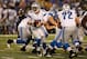 BALTIMORE, MD - AUGUST 17: Quarterback Kellen Moore #17 of the Detroit Lions hands the ball off against the Baltimore Ravens at M&T Bank Stadium on August 17, 2012 in Baltimore, Maryland. (Photo by Rob Carr/Getty Images)