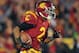 November 26, 2011; Los Angeles, CA, USA; Southern California Trojans wide receiver Robert Woods (2) runs the ball for a touchdown against the UCLA Bruins during the second half at the Los Angeles Memorial Coliseum. Mandatory Credit: Gary A. Vasquez-US PRESSWIRE