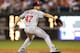 PHILADELPHIA, PA - AUGUST 25: Starting pitcher Gio Gonzalez #47 of the Washington Nationals throws a pitch during the game against the Philadelphia Phillies at Citizens Bank Park on August 25, 2012 in Philadelphia, Pennsylvania. (Photo by Brian Garfinkel/Getty Images)