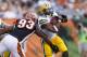 CINCINNATI, OH - AUGUST 23: Cedric Benson #32 of the Green Bay Packers runs with the football against Michael Johnson #93 of the Cincinnati Bengals during a preseason NFL game at Paul Brown Stadium on August 23, 2012 in Cincinnati, Ohio. (Photo by Joe Robbins/Getty Images)