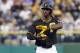 PITTSBURGH, PA - AUGUST 28: Andrew McCutchen #22 of the Pittsburgh Pirates reacts after a double in the third inning against the St. Louis Cardinals during the game on August 28, 2012 at PNC Park in Pittsburgh, Pennsylvania. (Photo by Justin K. Aller/Getty Images)