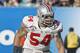 Jan 2, 2012; Jacksonville, FL, USA; Ohio State Buckeyes defensive lineman John Simon (54) during the fourth quarter of their Gator Bowl game at EverBank Field. Florida won 24-17. Mandatory Credit: Phil Sears-US PRESSWIRE