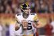 TEMPE, AZ - DECEMBER 30: Quarterback James Vandenberg #16 of the Iowa Hawkeyes drops back to pass during the Insight Bowl against the Oklahoma Sooners at Sun Devil Stadium on December 30, 2011 in Tempe, Arizona. The Sooners defeated the Hawkeyes 31-14. (Photo by Christian Petersen/Getty Images)