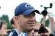 Aug 6, 2012; University Park, PA, USA; Penn State Nittany Lions head coach Bill O'Brien speaks with members of the media following the first day of practice at the Lasch Football Building practice fields. Mandatory Credit: Rich Barnes-US PRESSWIRE