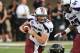 NASHVILLE, TN - AUGUST 30: Quarterback Connor Shaw #14 of the South Carolina Gamecocks runs against the Vanderbilt Commodores at Vanderbilt Stadium on August 30, 2012 in Nashville, Tennessee. (Photo by Frederick Breedon/Getty Images)