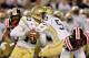 ATLANTA, GA - NOVEMBER 10: Tevin Washington #13 of the Georgia Tech Yellow Jackets steps back in the pocket against the Virginia Tech Hokies at Bobby Dodd Stadium on November 10, 2011 in Atlanta, Georgia. (Photo by Kevin C. Cox/Getty Images)
