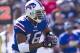 ORCHARD PARK, NY - OCTOBER 09: Brad Smith #16 of the Buffalo Bills looks for running room against the Philadelphia Eagles at Ralph Wilson Stadium on October 9, 2011 in Orchard Park, New York. (Photo by Brody Wheeler/Getty Images)