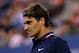 NEW YORK, NY - AUGUST 30: Roger Federer of Switzerland looks on during his men's singles second round match against Bjorn Phau of Germany on Day Four of the 2012 US Open at USTA Billie Jean King National Tennis Center on August 30, 2012 in the Flushing neigborhood of the Queens borough of New York City. (Photo by Cameron Spencer/Getty Images)