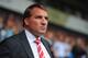 WEST BROMWICH, ENGLAND - AUGUST 18: Liverpool manager Brendan Rodgers looks on during the Barclays Premier League match between West Bromwich Albion and Liverpool at The Hawthorns on August 18, 2012 in West Bromwich, England. (Photo by Michael Regan/Getty Images)