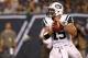 EAST RUTHERFORD, NJ - AUGUST 26: Tim Tebow #15 of the New York Jets plays against the Carolina Panthers during their preseason game at MetLife Stadium on August 26, 2012 in East Rutherford, New Jersey. (Photo by Jeff Zelevansky/Getty Images)