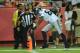 Aug 24, 2012; Kansas City, MO, USA; Seattle Seahawks wide receiver Kellen Winslow (82) scores a touchdown against the Kansas City Chiefs in the first half at Arrowhead Stadium. Mandatory Credit: John Rieger-US PRESSWIRE