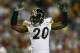 TAMPA, FL - FEBRUARY 01: Bryant McFadden #20 of the Pittsburgh Steelers gestures on the field against the Arizona Cardinals during Super Bowl XLIII on February 1, 2009 at Raymond James Stadium in Tampa, Florida. (Photo by Jamie Squire/Getty Images)