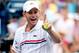 NEW YORK, NY - SEPTEMBER 02: Andy Roddick of the United States celebrates match point during his men's singles third round match against Fabio Fognini of Italy on Day Seven of the 2012 US Open at USTA Billie Jean King National Tennis Center on September 2, 2012 in the Flushing neighborhood of the Queens borough of New York City. (Photo by Matthew Stockman/Getty Images)