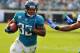 JACKSONVILLE, FL - JANUARY 01: Running back Maurice Jones-Drew #32 of the Jacksonville Jaguars rushes upfield against the Indianapolis Colts January 1, 2012 at EverBank Field in Jacksonville, Florida. (Photo by Al Messerschmidt/Getty Images)