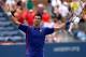 NEW YORK, NY - SEPTEMBER 02: Novak Djokovic of Serbia reacts after winning his men's singles third round match against Julien Benneteau of France on Day Seven of the 2012 US Open at USTA Billie Jean King National Tennis Center on September 2, 2012 in the Flushing neighborhood of the Queens borough of New York City. (Photo by Cameron Spencer/Getty Images)