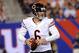 Aug 24, 2012; East Rutherford, NJ, USA; Chicago Bears quarterback Jay Cutler drops back against the New York Giants during the first half at Metlife Stadium. Mandatory Credit: Joe Camporeale-US PRESSWIRE