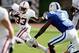 Sept 10, 2011; Durham, NC, USA; Duke Blue Devils safety Walt Canty (4) defends against Stanford Cardinal running back Stepfan Taylor (33) during the first half at Wallace Wade Stadium. Mandatory Credit: Mark Dolejs-US PRESSWIRE