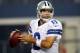 ARLINGTON, TX - AUGUST 25: Tony Romo #9 of the Dallas Cowboys throws against the St. Louis Rams at Cowboys Stadium on August 25, 2012 in Arlington, Texas. (Photo by Ronald Martinez/Getty Images)