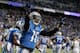 DETROIT, MI - NOVEMBER 20: Titus Young #16 of the Detroit Lions celebrate a second quarter touchdown while playing the Carolina Panthers at Ford Field on November 20, 2011 in Detroit, Michigan. (Photo by Gregory Shamus/Getty Images)