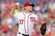 WASHINGTON, DC - JULY 31: Stephen Strasburg #37 of the Washington Nationals pitches against the Philadelphia Phillies at Nationals Park on July 31, 2012 in Washington, DC. (Photo by Greg Fiume/Getty Images)