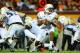 Sep 3, 2012; Blacksburg, VA, USA; Georgia Tech Yellow Jackets quarterback Tevin Washington (13) hands the ball off in the second quarter against the Virginia Tech Hokies at Lane Stadium. Mandatory Credit: Andrew Weber-US Presswire