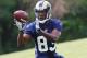 ST. LOUIS, MO - MAY 12: Brian Quick #83 of the St. Louis Rams makes a catch during rookie mini camp at the ContinuityX Training Center on May 12, 2012 in St. Louis, Missouri. (Photo by Dilip Vishwanat/Getty Images)