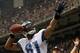 NEW ORLEANS, LA - JANUARY 07: Calvin Johnson #81 of the Detroit Lions celebrates after scoring a touchdown in the second quarter against the New Orleans Saints during their 2012 NFC Wild Card Playoff game at Mercedes-Benz Superdome on January 7, 2012 in New Orleans, Louisiana. (Photo by Ronald Martinez/Getty Images)